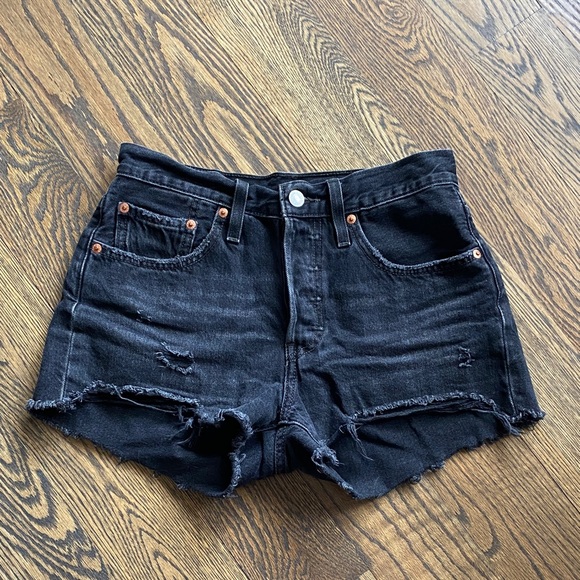 Levi's Pants - Levi’s 501 Black Denim Shorts